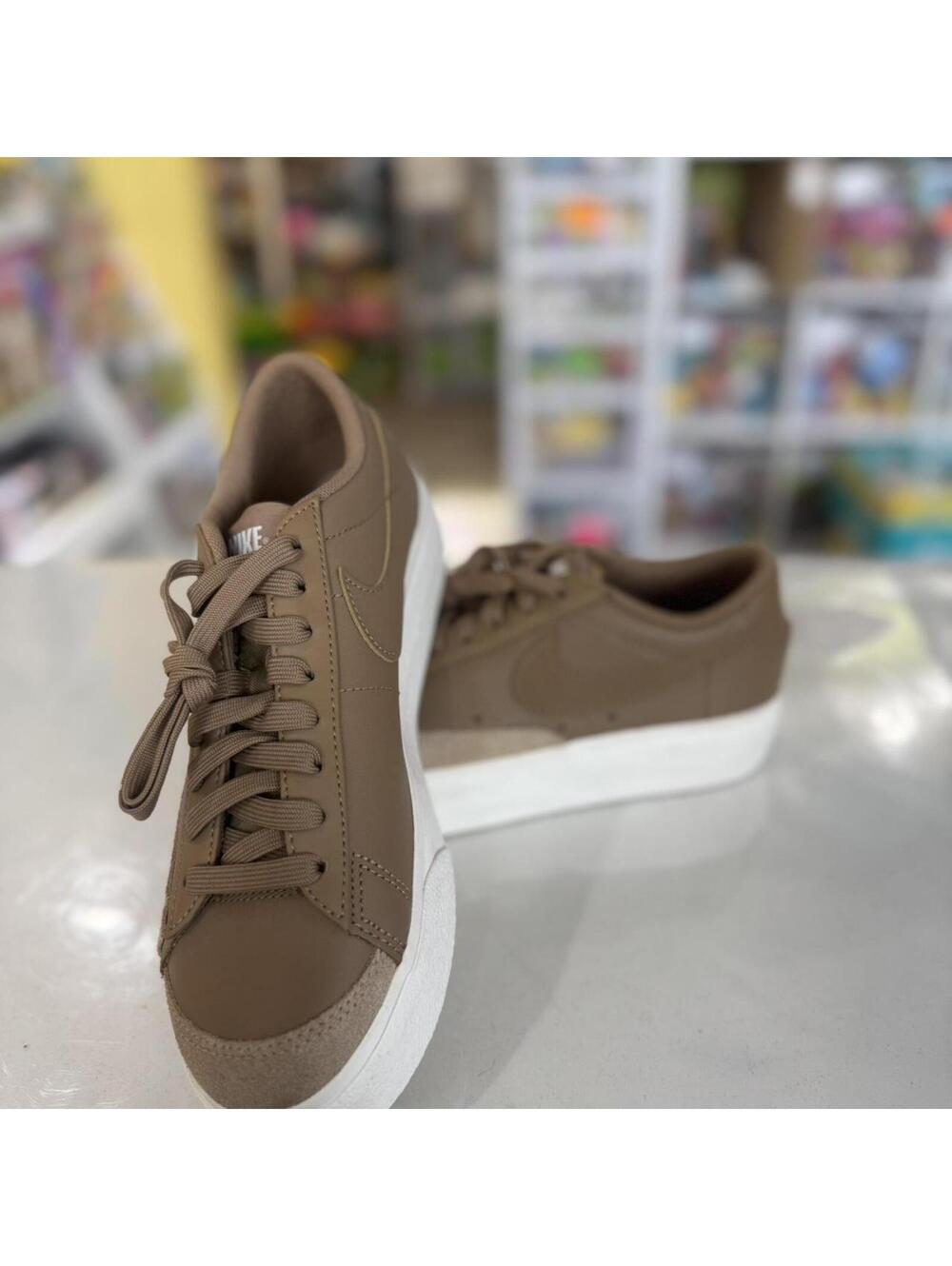 Nike platform blazer tan and white DJ0292-200